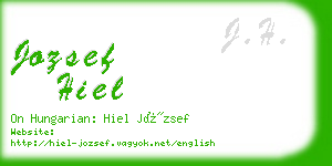 jozsef hiel business card